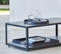 Billede af Cane-line Outdoor Level sofabord rektangulært - Lava Grey/Light Grey