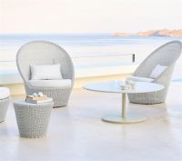 Billede af Cane-line Outdoor Kingston Solstol m/hjul - White Grey