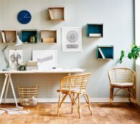 Billede af Cane-line Outdoor Box Wall H: 25,5 cm - Teak/Aqua