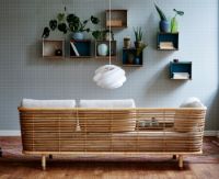 Billede af Cane-line Outdoor Box Wall H: 25,5 cm - Teak/Aqua