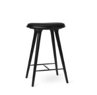 Billede af Mater High Stool H: 69 cm - Sortlakeret bøg
