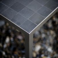 Billede af Rübner Sofabord 140x80x45 cm - Skiffer/Stål