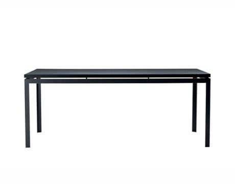 Billede af Rübner Spisebord/Arbejdsbord 200x100 cm - Sort Linoleum/Stål