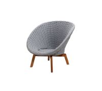 Billede af Cane-line Outdoor Peacock Loungestol - Teak / Light Grey