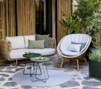 Billede af Cane-line Outdoor Peacock Loungestol SH: 34 cm - Teak/Natural 