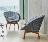 Billede af Cane-line Outdoor Peacock Loungestol - Teak/Grey
