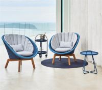 Billede af Cane-line Outdoor Peacock Loungestol - Teak/Midnight