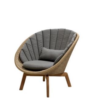 Billede af Cane-line Outdoor Hyndesæt til Peacock Loungestol 44x58 cm  - Taupe Natté Farvekode: YSN97 