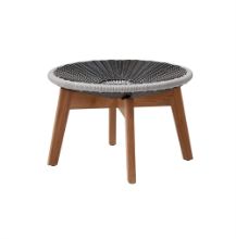 Billede af Cane-line Outdoor Peacock Fodskammel/Sidebord - Teak/Light Grey