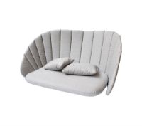 Billede af Cane-line Outdoor Peacock 2pers. Sofa, hyndesæt - Light Grey