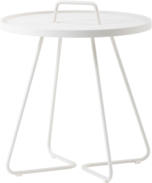 Billede af Cane-line Outdoor On-The-Move Sidebord Stor Ø: 52 cm - White