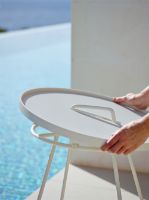 Billede af Cane-line Outdoor On-The-Move Sidebord Stor Ø: 52 cm - White