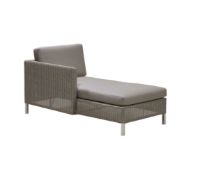 Billede af Cane-line Outdoor Connect Chaiselounge Højre inkl. Hynder L: 153 cm - Taupe/Hvid