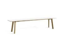 Billede af HAY CPH Deux 215 Bench 200x35x45 cm - Lacquered Solid Oak/Pearl White Laminate