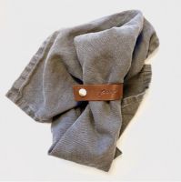 Billede af By Brorson 4 Servietringe Ø: 5 cm - Cognac Farvet Skind OUTLET