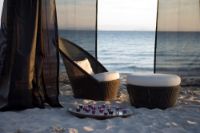 Billede af Cane-line Outdoor Kingston skammel/sidebord, stor - Graphite