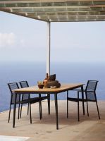Billede af Cane-line Outdoor Core spisebord, 210x100 - Lava Grey
