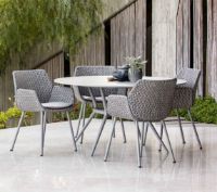 Billede af Cane-line Outdoor Joy Havebord : 144 cm - Light Grey/Fossil Grey Keramik