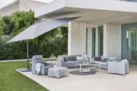 Billede af Cane-line Outdoor Hyde Luxe Tilt Parasol 300x300 cm - Dusty White
