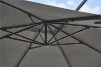 Billede af Cane-line Outdoor Hyde Luxe Tilt Parasol 300x300 cm - Light Grey