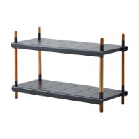 Billede af Cane-line Outdoor Frame Reolsystem Lav - Teak/Lava Grey