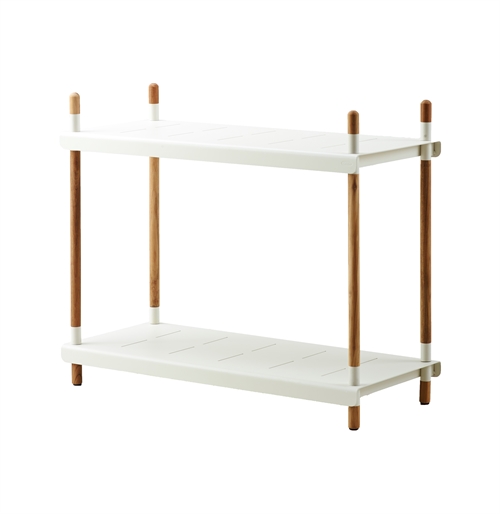 Billede af Cane-line Outdoor Frame Reolsystem Høj - Teak/White
