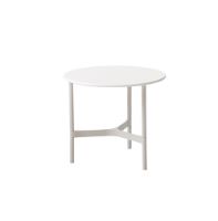 Billede af Cane-line Outdoor Twist Sofabord Lille Ø: 45 cm - White/White HI-Core