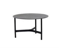 Billede af Cane-line Outdoor Twist Sofabord Mellem Ø: 70 cm - Lava Grey/Fossil Black Keramik