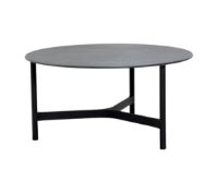 Billede af Cane-line Outdoor Twist Sofabord Large Ø: 90 cm - Lava Grey/Fossil Black Keramik