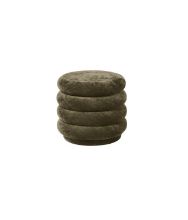 Billede af Ferm Living Pouf Round Fadede Velvet Ø: 45 cm - Forest