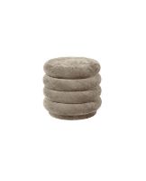 Billede af Ferm Living Pouf Round Fadede Velvet Small Ø: 47,5 cm - Beige