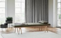 Billede af WOUD Level Daybed Pillow 67x23,5 cm - Læder/Moss Green