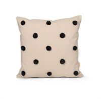 Billede af Ferm Living Dot Tufted Cushion 48x48 cm - Sand Black OUTLET