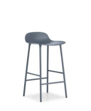 Billede af Normann Copenhagen Form Barstol SH: 65cm - Blå/Stål