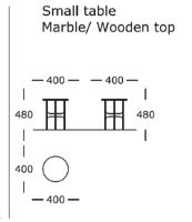 Billede af Wendelbo Floema Small Sofabord Ø: 40 cm - Sort Marmor