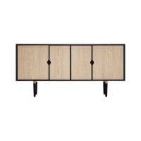 Billede af Andersen Furniture Unique Skænk L: 163 - Sort Eg/Natur Fronter