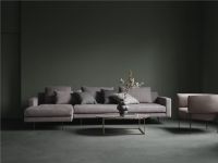 Billede af Wendelbo Edge V.2 Højrevendt Hjørnesofa 289 x 229 cm - Soft 3/Sort Lakeret Stål