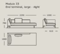 Billede af Wendelbo Edge V.2 Højrevendt Hjørnesofa 289 x 229 cm - Soft 3/Sort Lakeret Stål