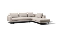 Billede af Wendelbo Edge V.2 Højrevendt Hjørnesofa 289 x 229 cm - Soft 3/Sort Lakeret Stål