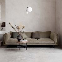 Billede af Wendelbo Kite 3 Seater Sofa L: 260 cm - Pulverlakeret Stålben/Roco Col. 2