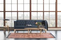 Billede af Fredericia Furniture Erik Jørgensen EJ 315-3 3 Pers. Sofa L: 210 cm - Mood 2103 Blå/Sæbebehandlet Eg