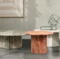 Billede af GUBI Epic Coffee Table Ø: 110 cm - White Travertine