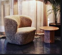 Billede af GUBI Epic Coffee Table Ø: 60 cm - Red Travertine