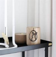 Billede af Felius Hare i påskeæg ophæng 2 stk H: 6cm - Hvid OUTLET