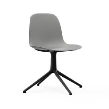 Billede af Normann Copenhagen Form Drejestol SH: 44cm - Grå/Sort Aluminium