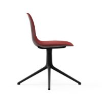 Billede af Normann Copenhagen Form Drejestol SH: 44cm - Rød/Sort Aluminium