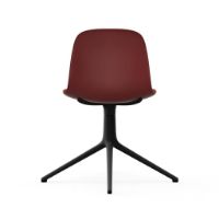 Billede af Normann Copenhagen Form Drejestol SH: 44cm - Rød/Sort Aluminium