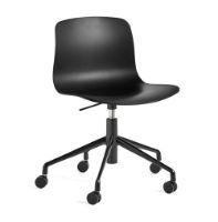 Billede af HAY AAC50 Kontorstol m/hjul SH: 42-56 cm - Black/Black Aluminium