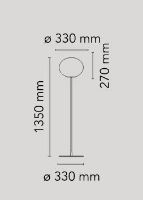 Billede af Flos Glo-Ball Floor 1 H: 135 cm - Sort