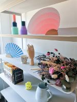 Billede af HAY Bamboo Paper Fan L:28 x H:21,5 cm - Blå OUTLET